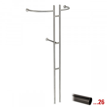 Kapstok Marinelle Ø 25,4 mm zamak zwart