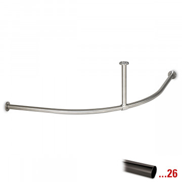 Kapstok Merissa Ø 25,4 mm zamak zwart