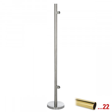 Scheidingswand staander Zoe 45Â° hoekstaander zamak messing
