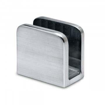 Glasplaatdrager Franca voor glasdikte 6-10 mm zamak RVS look