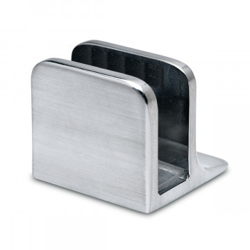Glasplaatdrager Malu voor glasdikte 6-10 mm zamak RVS look