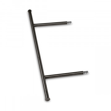Dwarsconsole voor kledinghangers Sabrine Ã˜ 25,4 mm 1200 mm zamak zwart