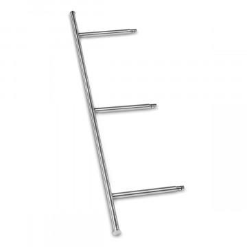Dwarsconsole voor kledinghangers Zeppe Ø 25,4 mm 1800 mm RVS-304 mat geslepen