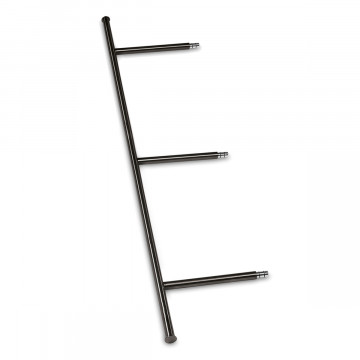Dwarsconsole voor kledinghangers Zeppe Ã˜ 25,4 mm 1800 mm zamak zwart