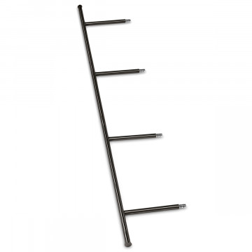 Dwarsconsole voor kledinghangers Niska Ã˜ 25,4 mm 2400 mm zamak zwart
