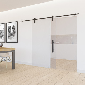 PREMIUM Schuifdeur met uittilbeveiliging Bertie 2500 mm wand zamak zwart