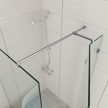 Stabilisatiestang met T-verbinder voor douchewand Kiana RVS-304 mat geslepen