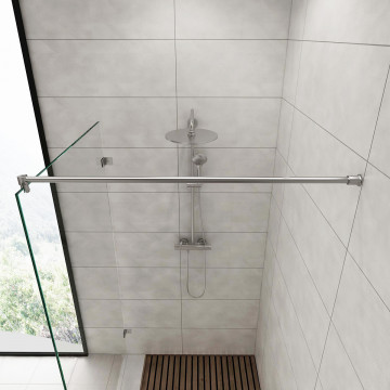 Douchewand stabilisatie set, 90°, Ø 19 mm, L = 1500 mm, voor glasdikte 6 – 10 mm, model 6022, glanzend