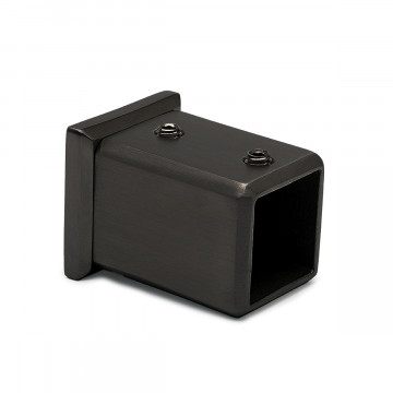 Muur flens 90° voor vierkant buis 20 x 20 mm Erni RVS-304 zwart