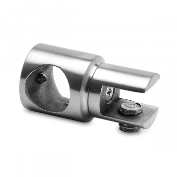 Glashouder open voor buis Ø 19,0 mm Chenna zamak RVS look