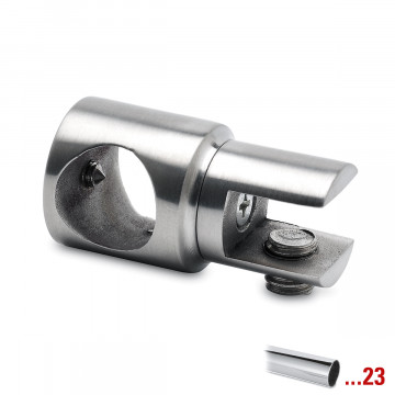 Glashouder open voor buis Ã˜ 19,0 mm Chenna zamak chroom look