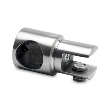 Glashouder gesloten voor buis Ø 19,0 mm Maty zamak RVS look