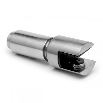 Glashouder voor buis Ø 19,0 mm, plafondmontage Alla zamak RVS look