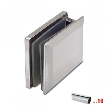 Hoekverbinder Sona glas/wand RVS-304 glanzend gepolijst