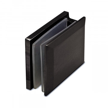 Hoekverbinder Sona glas/wand RVS-304 zwart