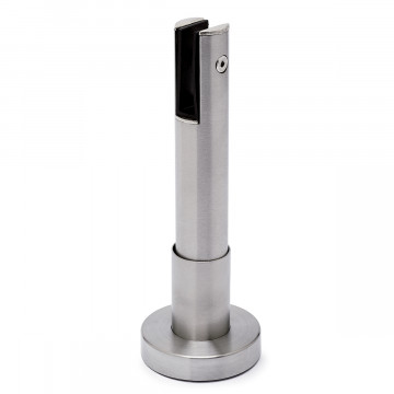 Glas stelvoet t.b.v. sanitair cabines Erato RVS-304 mat geslepen