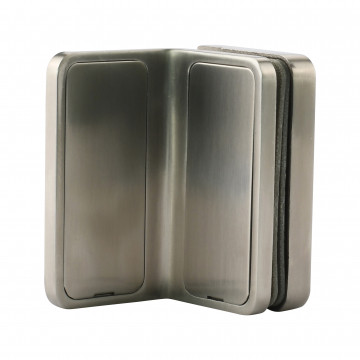 Hoekverbinder 90° Tasha wand/glas RVS-304 mat geslepen