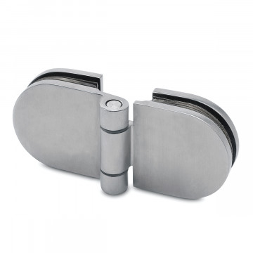 Glasdeurscharnier Aksun glas/glas RVS-304 mat geslepen