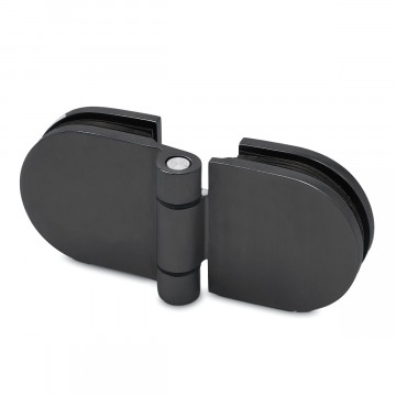 Glasdeurscharnier Aksun glas/glas RVS-304 zwart