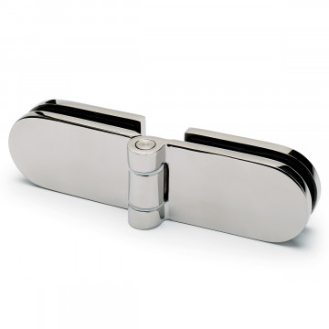Glasdeurscharnier Kirstin glas/glas RVS-304 glanzend gepolijst