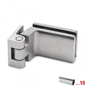 Glasdeurscharnier Victorine glas/wand RVS-304 glanzend gepolijst