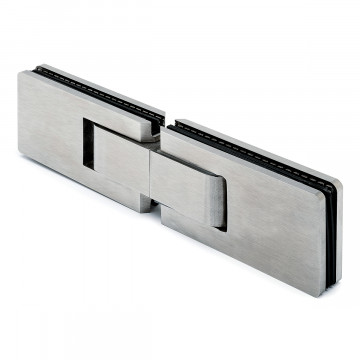Glasdeurscharnier, verstelbaar Genie glas/glas 180° RVS-304 mat geslepen