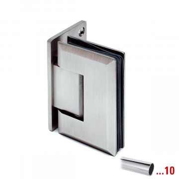 Glasdeurscharnier Akasha glas/wand eenzijdige voet RVS-304 glanzend gepolijst
