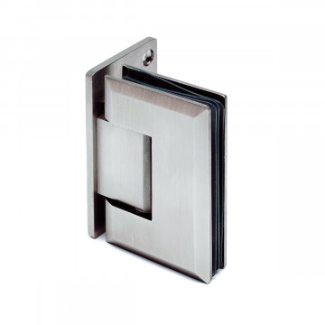 Glasdeurscharnier Akasha glas/wand eenzijdige voet RVS-304 mat geslepen