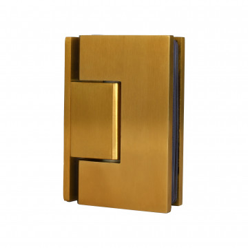 Glasdeurscharnier Akasha glas/wand eenzijdige voet RVS-304 messing mat