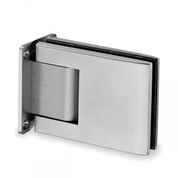 Hydraulisch glasdeurscharnier 90° voor glasdikte 8 - 12,76 mm aluminium RVS look model 4412