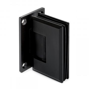 Glasdeurscharnier, verstelbaar Tatum glas/wand dubbelzijdige voet RVS-304 zwart
