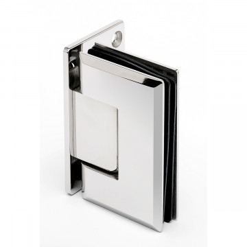 Glasdeurscharnier, verstelbaar Tatum glas/wand eenzijdige voet RVS-304 glanzend gepolijst