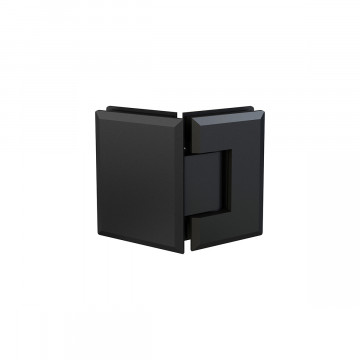 Glasdeurscharnier, verstelbaar Tatum glas/glas Glas 135° RVS-304 zwart