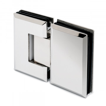 Glasdeurscharnier, verstelbaar Tatum glas/glas Glas 180° RVS-304 glanzend gepolijst