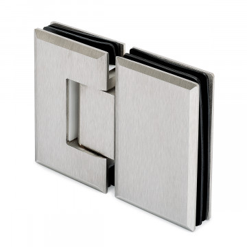Glasdeurscharnier, verstelbaar Tatum glas/glas Glas 180° RVS-304 mat geslepen