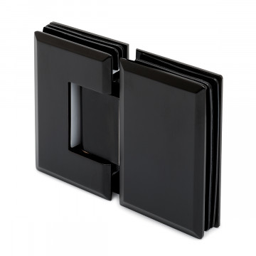 Glasdeurscharnier, verstelbaar Tatum glas/glas Glas 180° RVS-304 zwart