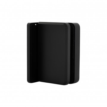 Glasdeurscharnier Leni wand/glas RVS-304 zwart