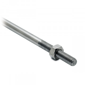 Staf met schroefdraad M10 links/rechts Dyonne Ø 10 mm RVS-304 mat geslepen
