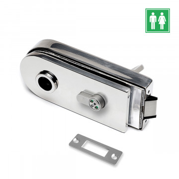 Glasdeurslot voor toilet Joyce RVS-304 glanzend gepolijst