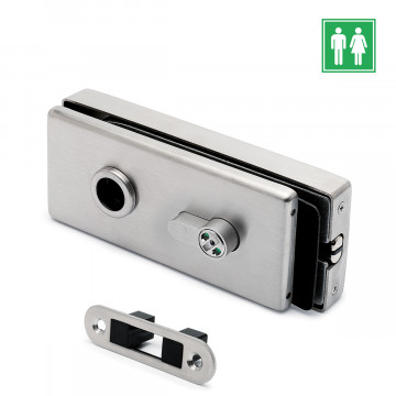 Glasdeurslot met magneet schoot voor toilet Chindra RVS-304 mat geslepen