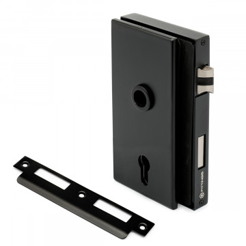 OFFICE Glasdeurslot Marelle DIN rechts RVS-304 zwart