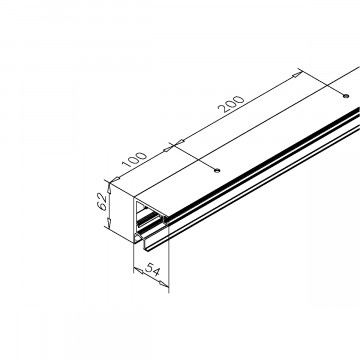 Railprofiel vast paNeel Alfrida aluminium RVS look