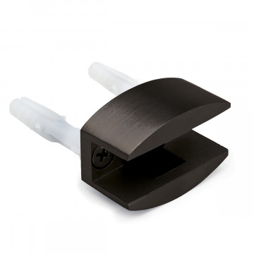 Glasdeurgeleider vloerbevestiging Lale voor glasdikte 8 - 13,52 mm RVS-304 zwart
