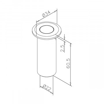 Bodemhuls met veer Fleur RVS-304 mat geslepen