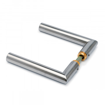 Deurkruk set, L-model Goverdien  RVS-304 mat geslepen