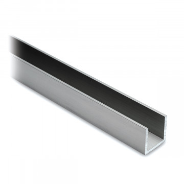 Aluminium U-profiel 15 x 15 x 15 mm RVS-Look
