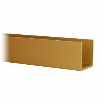 Aluminium U-profiel 20 x 20 x 20 mm messing mat
