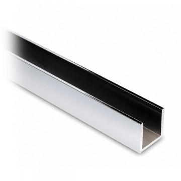 Aluminium U-profiel 20 x 20 x 20 mm glanzend gepolijst