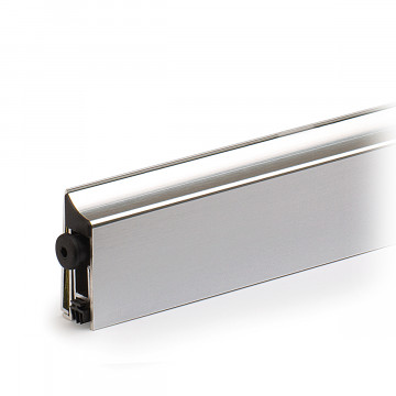 Valdorpel, zelfklevend Clarita 869 mm DIN links aluminium RVS look