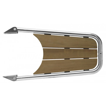 Boegspriet, teakhout, 650x330mm RVS-316 (A4)